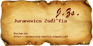 Juranovics Zsófia névjegykártya