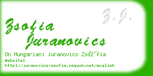 zsofia juranovics business card